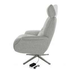 Studio Copenhagen Relaxsessel Anderson III - Webstoff Saia: Hellgrau - Chrom glänzend - Bezogen -Wohnzimmermöbel boutique en ligne 1000294491 211007 122419000054 DETAILS P000000001000294491