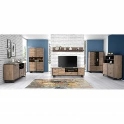 Red Living Wandboard Trylith - Eiche Rustikal Dekor / Schwarz -Wohnzimmermöbel boutique en ligne 1000295066 210924 14304600060 MOOD DETAILS P000000001000295066 mood