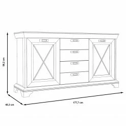Ridgevalley Sideboard Kimbark II - Pinie Weiß Dekor -Wohnzimmermöbel boutique en ligne 1000295071 210924 143048000576 SKETCH DETAILS P000000001000295071 sketch