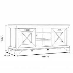Ridgevalley TV-Lowboard Kimbark II - Pinie Weiß Dekor -Wohnzimmermöbel boutique en ligne 1000295072 210924 143049000584 SKETCH DETAILS P000000001000295072 sketch