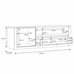 Loftscape TV-Lowboard Truth - Eiche Sonoma Dekor -Wohnzimmermöbel boutique en ligne 1000295090 210924 14305600702 SKETCH DETAILS P000000001000295090 sketch