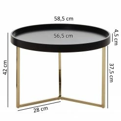 Red Living Couchtisch Emmerson - Tulpenbaum massiv / Metall - Schwarz / Gold -Wohnzimmermöbel boutique en ligne 1000296369 210929 06333000609 SKETCH DETAILS P000000001000296369 sketch