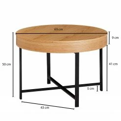 Red Living Couchtisch Soliera - Eiche teilmassiv / Metall - Eiche / Schwarz -Wohnzimmermöbel boutique en ligne 1000296371 210929 06333000622 SKETCH DETAILS P000000001000296371 sketch