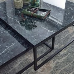 Red Living Couchtisch Copperton I (2er-Set) - Marmor Schwarz Dekor / Schwarz 11 Red Living Couchtisch Copperton I (2er-Set) - Marmor Schwarz Dekor / Schwarz -Wohnzimmermöbel boutique en ligne 1000296376 210929 06333000194 DETAILS P000000001000296376