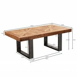 Red Living Couchtisch Ovada - Mango massiv / Metall - Mango / Schwarz -Wohnzimmermöbel boutique en ligne 1000296385 210929 06333100704 SKETCH DETAILS P000000001000296385 sketch