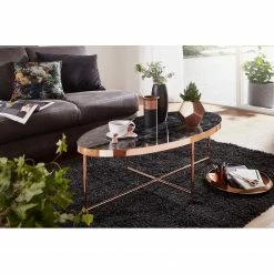 Red Living Couchtisch Lacaune - Glas / Metall - Marmor Schwarz Dekor -Wohnzimmermöbel boutique en ligne 1000296388 210929 06333100242 MOOD DETAILS P000000001000296388 mood