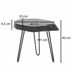 Red Living Beistelltisch Artemis - Akazie massiv / Metall - Akazie / Schwarz -Wohnzimmermöbel boutique en ligne 1000296396 210929 06333200788 SKETCH DETAILS P000000001000296396 sketch