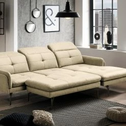 Loftscape Polsterhocker Bosley - Antiklederlook - Microfaser Priya: Hellgrau -Wohnzimmermöbel boutique en ligne 1000296646 211018 10231400069 MOOD DETAILS P000000001000296646 mood