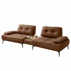 Fredriks Bigsofa Linville - Microfaser Torne: Rehbraun - Ohne Kopfstütze