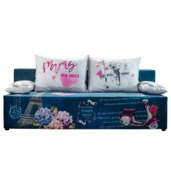 Mooved Schlafsofa Gabun - Flachgewebe - Blau / Weiß - Keine Unterfederung 11 Mooved Schlafsofa Gabun - Flachgewebe - Blau / Weiß - Keine Unterfederung -Wohnzimmermöbel boutique en ligne 1000296953 211018 10253002445 DETAILS P000000001000296953