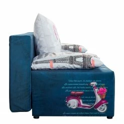 Mooved Schlafsofa Gabun - Flachgewebe - Blau / Weiß - Keine Unterfederung 12 Mooved Schlafsofa Gabun - Flachgewebe - Blau / Weiß - Keine Unterfederung -Wohnzimmermöbel boutique en ligne 1000296953 211018 10253002456 DETAILS P000000001000296953