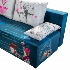 Mooved Schlafsofa Gabun - Flachgewebe - Blau / Weiß - Keine Unterfederung 14 Mooved Schlafsofa Gabun - Flachgewebe - Blau / Weiß - Keine Unterfederung -Wohnzimmermöbel boutique en ligne 1000296953 211018 10253002478 DETAILS P000000001000296953