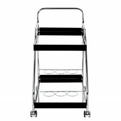 Loftscape Servierwagen Altamura - Glas / Metall - Schwarz / Chrom 13 Loftscape Servierwagen Altamura - Glas / Metall - Schwarz / Chrom -Wohnzimmermöbel boutique en ligne 1000297665 211005 07575400089 DETAILS P000000001000297665