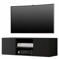 VCM TV-Lowboard Jusa - Schwarz - Breite: 115 cm