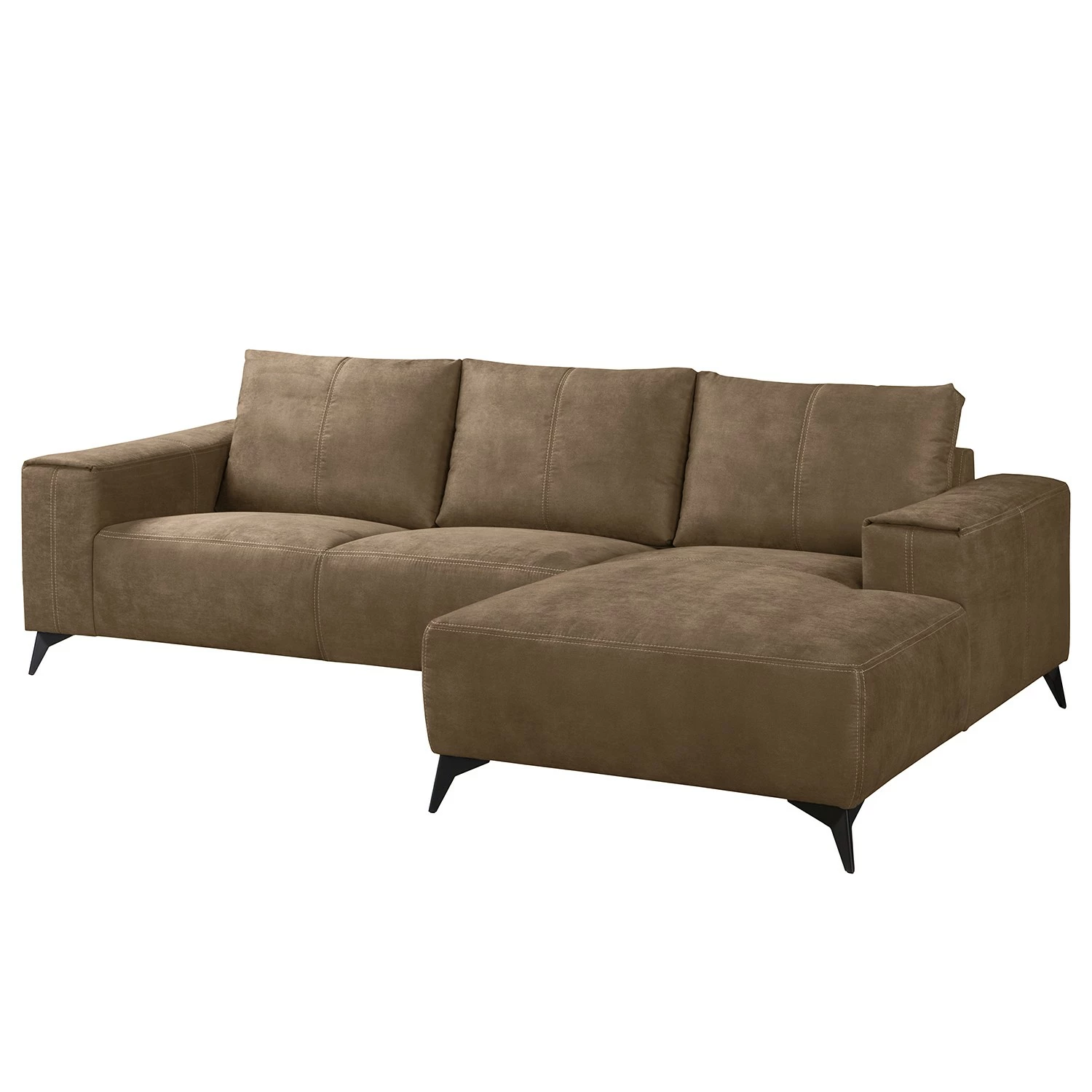 Loftscape Ecksofa Gatsby - Antiklederlook - Microfaser Zaira: Havanna - Longchair davorstehend rechts 3 Loftscape Ecksofa Gatsby - Antiklederlook - Microfaser Zaira: Havanna - Longchair davorstehend rechts – Bild 3