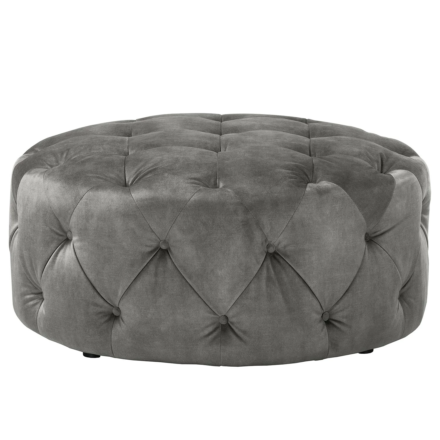 Red Living Polsterhocker Grotta - Samt Tomi: Grau 1 Red Living Polsterhocker Grotta - Samt Tomi: Grau