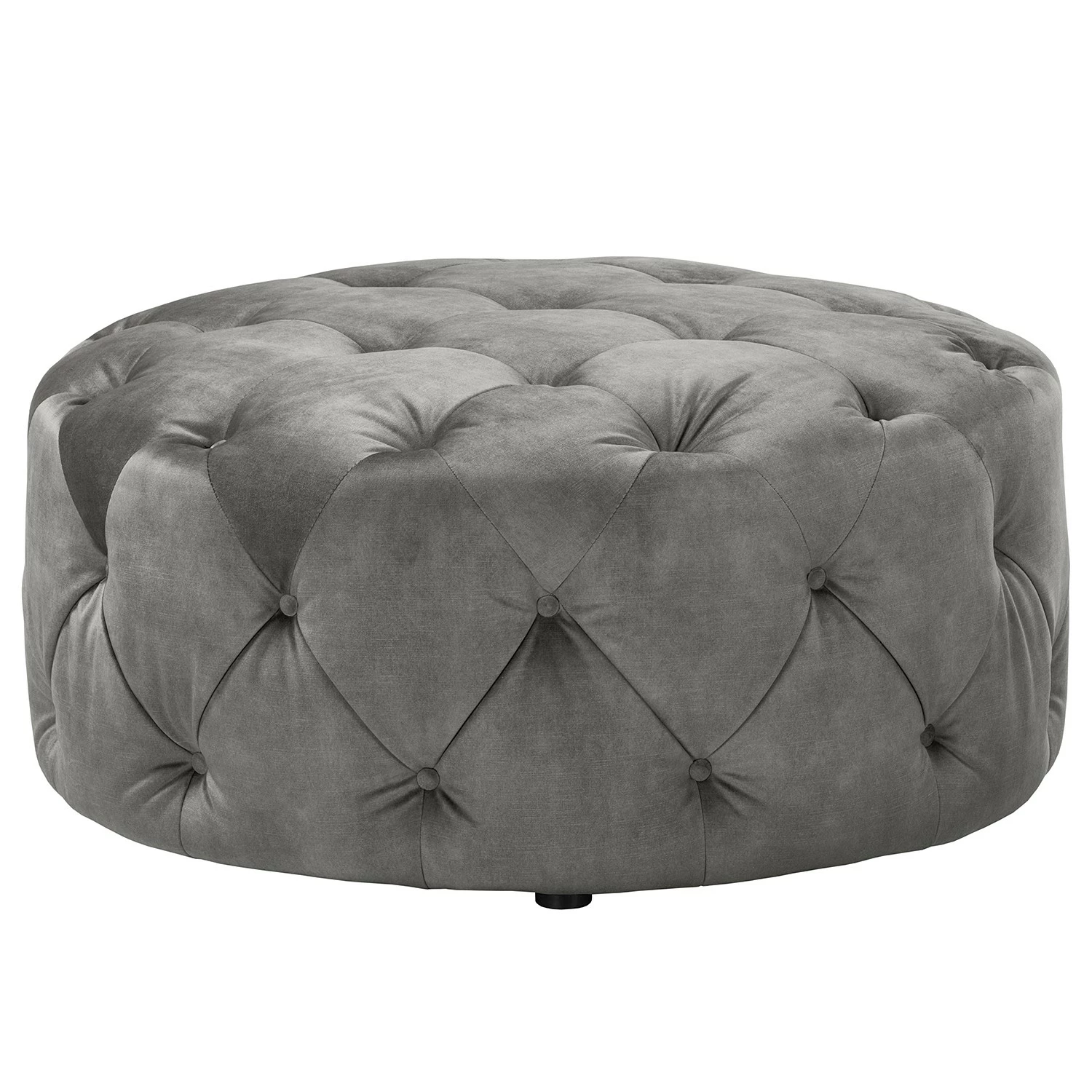 Red Living Polsterhocker Grotta - Samt Tomi: Grau 2 Red Living Polsterhocker Grotta - Samt Tomi: Grau – Bild 2