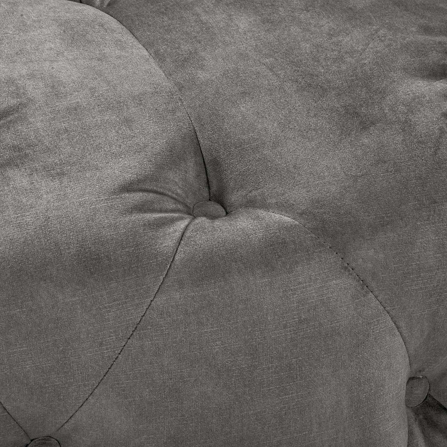 Red Living Polsterhocker Grotta - Samt Tomi: Grau 4 Red Living Polsterhocker Grotta - Samt Tomi: Grau – Bild 4