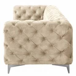 Red Living Sofa Merlin (3-Sitzer) - Samt Tomi: Creme -Wohnzimmermöbel boutique en ligne 1000298922 211214 18022801300 DETAILS P000000001000298922