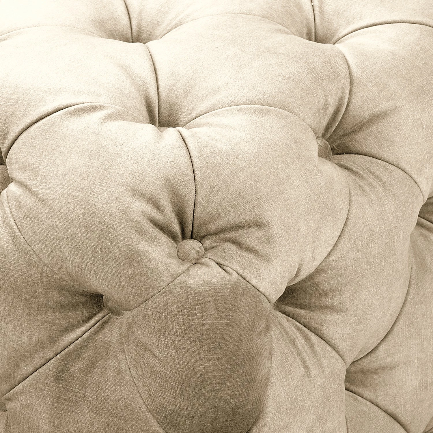 Red Living Polsterhocker Merlin - Samt Tomi: Creme 7 Red Living Polsterhocker Merlin - Samt Tomi: Creme – Bild 7