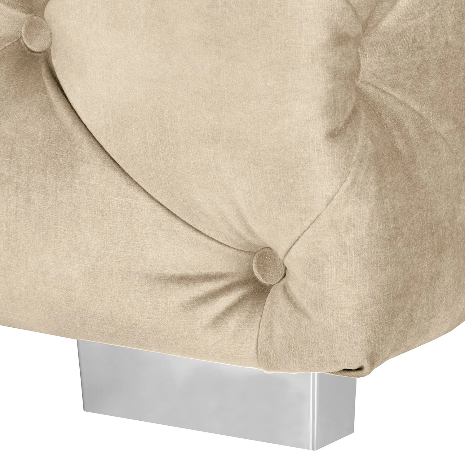 Red Living Ecksofa Grotta - Samt Tomi: Creme - Gleichschenklig - Ohne Schlaffunktion 14 Red Living Ecksofa Grotta - Samt Tomi: Creme - Gleichschenklig - Ohne Schlaffunktion – Bild 14