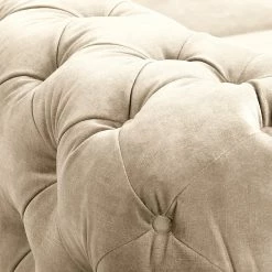 Ecksofa Merlin II - Samt Tomi: Creme - Longchair davorstehend links -Wohnzimmermöbel boutique en ligne 1000299174 211214 18052303117 DETAILS P000000001000299174