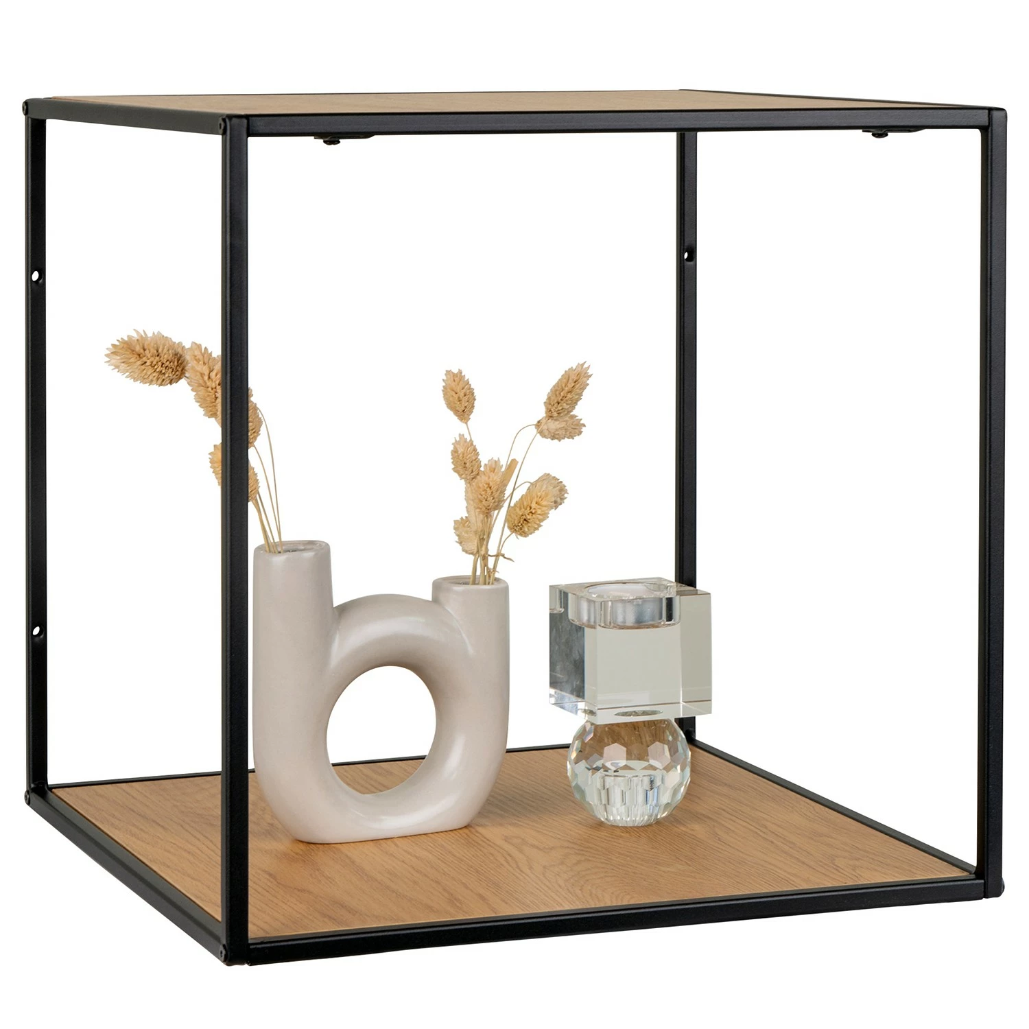 Red Living Wandregal Vapi II - Schwarz / Eiche Dekor 3 Red Living Wandregal Vapi II - Schwarz / Eiche Dekor – Bild 3