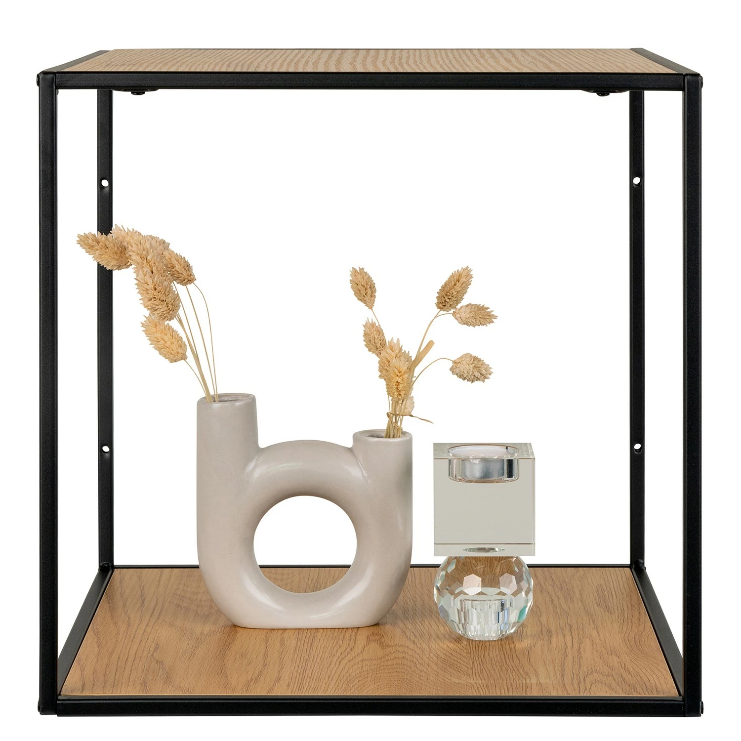 Red Living Wandregal Vapi II - Schwarz / Eiche Dekor 4 Red Living Wandregal Vapi II - Schwarz / Eiche Dekor – Bild 4