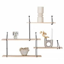 Red Living Wandregal Hanno - Paulownia massiv / Metall - Paulownia / Schwarz -Wohnzimmermöbel boutique en ligne 1000299449 211012 134745000116 DETAILS P000000001000299449