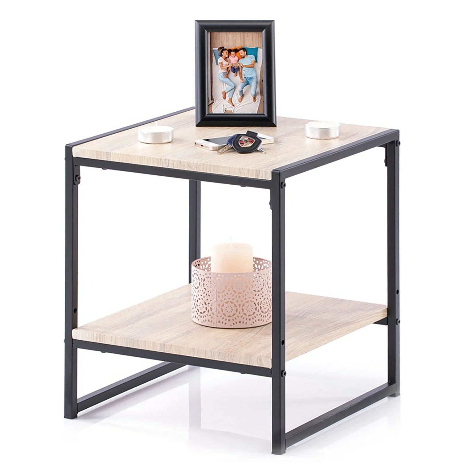 FLHF Beistelltisch Oxe - Akazie Dekor 3 FLHF Beistelltisch Oxe - Akazie Dekor – Bild 3