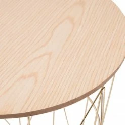 FLHF Beistelltisch Armina I - Akazie Dekor / Gold -Wohnzimmermöbel boutique en ligne 1000299477 211012 15341100072 DETAILS P000000001000299477