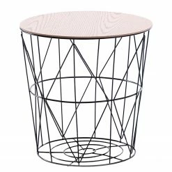 FLHF Beistelltisch Mia - Akazie Dekor / Schwarz