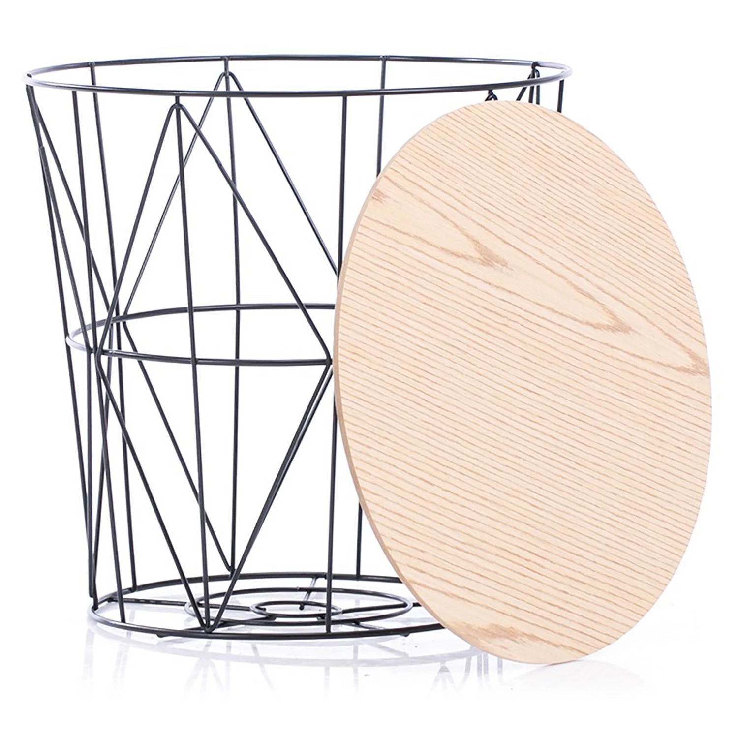 FLHF Beistelltisch Mia - Akazie Dekor / Schwarz 2 FLHF Beistelltisch Mia - Akazie Dekor / Schwarz – Bild 2