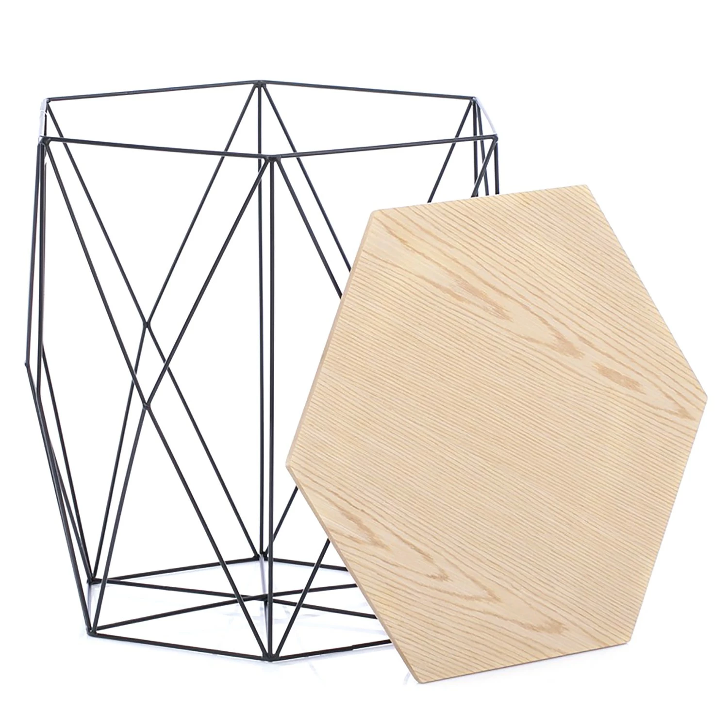 FLHF Beistelltisch Steria (3er-Set) - Akazie Dekor / Schwarz 6 FLHF Beistelltisch Steria (3er-Set) - Akazie Dekor / Schwarz – Bild 6