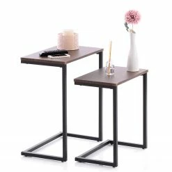 FLHF Beistelltisch Alt (2er-Set) - Walnuss Dekor 13 FLHF Beistelltisch Alt (2er-Set) - Walnuss Dekor -Wohnzimmermöbel boutique en ligne 1000299484 211012 153411000140 DETAILS P000000001000299484