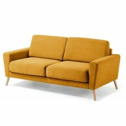 Loftscape Sofa Kaimt (3-Sitzer) - Flachgewebe Leara: Senfgelb