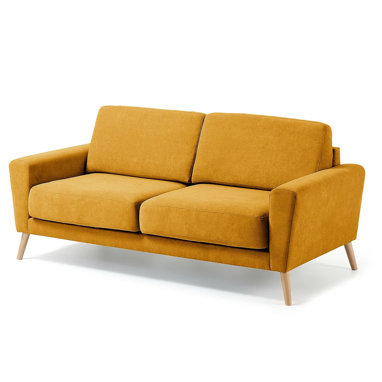 Loftscape Sofa Kaimt (3-Sitzer) - Flachgewebe Leara: Senfgelb 1 Loftscape Sofa Kaimt (3-Sitzer) - Flachgewebe Leara: Senfgelb