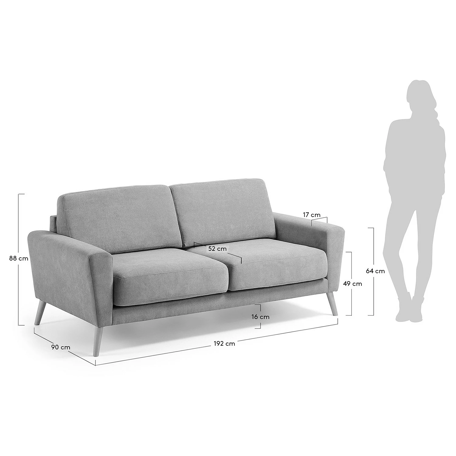 Loftscape Sofa Kaimt (3-Sitzer) - Flachgewebe Leara: Senfgelb 7 Loftscape Sofa Kaimt (3-Sitzer) - Flachgewebe Leara: Senfgelb – Bild 7