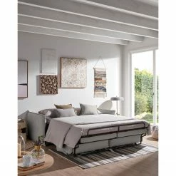 Loftscape Schlafsofa Gunn - Leinen - Leinen Blina: Hellgrau - Breite: 202 cm -Wohnzimmermöbel boutique en ligne 1000300388 211229 15023300475 MOOD DETAILS P000000001000300388 mood