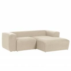Loftscape Ecksofa Mandal II - Chenille Gratia: Beige - Longchair davorstehend rechts