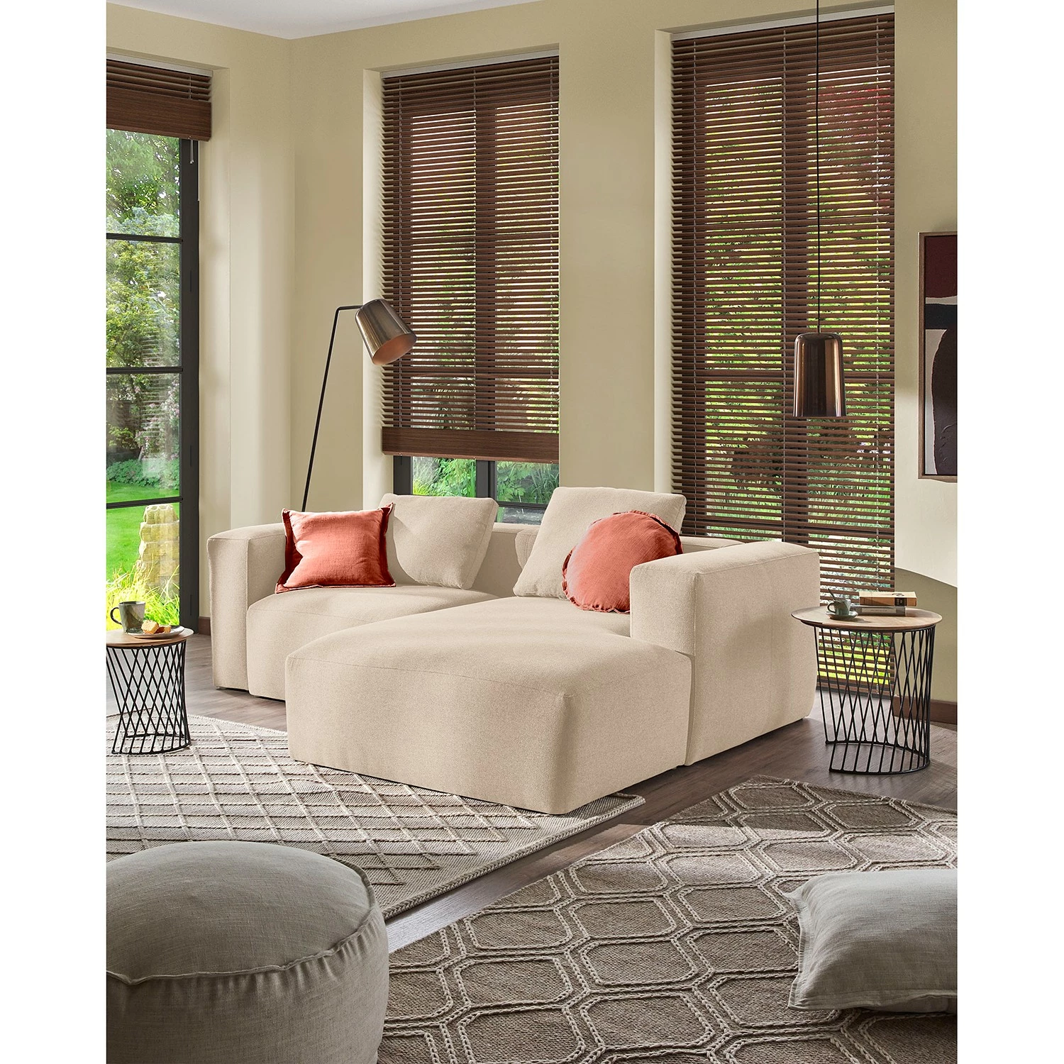 Loftscape Ecksofa Mandal II - Chenille Gratia: Beige - Longchair davorstehend rechts 2 Loftscape Ecksofa Mandal II - Chenille Gratia: Beige - Longchair davorstehend rechts – Bild 2