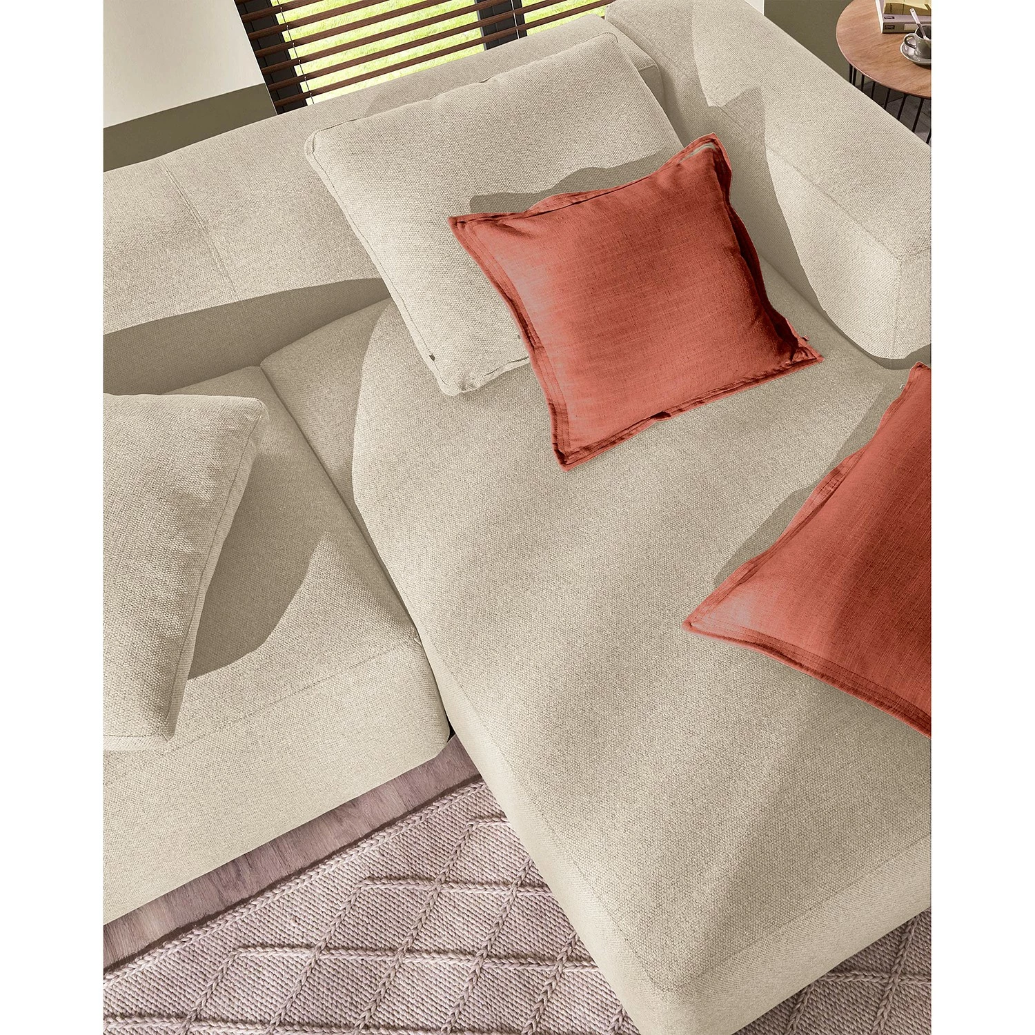 Loftscape Ecksofa Mandal II - Chenille Gratia: Beige - Longchair davorstehend rechts 3 Loftscape Ecksofa Mandal II - Chenille Gratia: Beige - Longchair davorstehend rechts – Bild 3