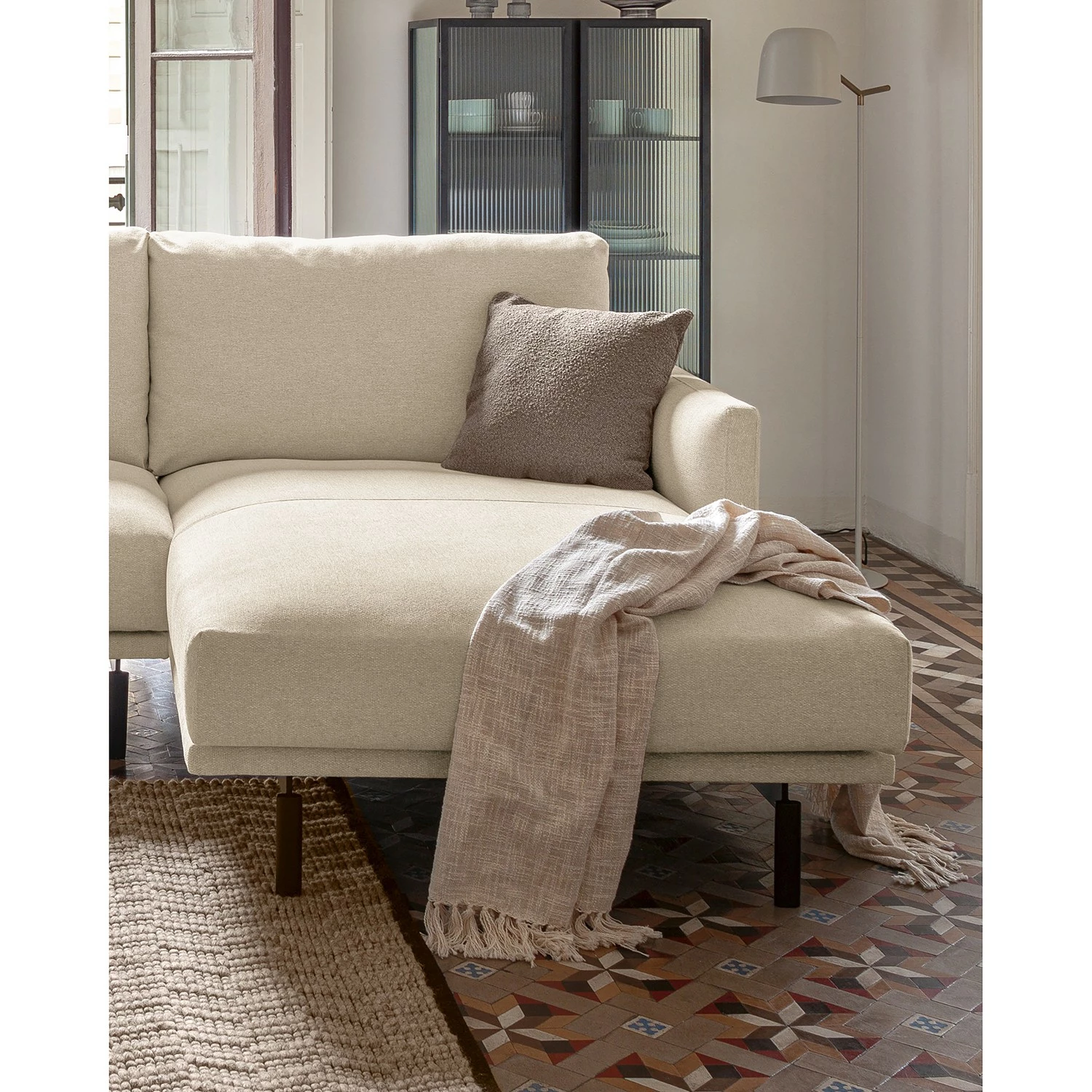 Loftscape Ecksofa Norfolk - Chenille Gratia: Beige - Longchair davorstehend rechts 3 Loftscape Ecksofa Norfolk - Chenille Gratia: Beige - Longchair davorstehend rechts – Bild 3