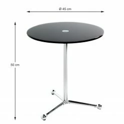 Loftscape Beistelltisch Suan - Glas / Metall - Schwarz / Chrom 5 Loftscape Beistelltisch Suan - Glas / Metall - Schwarz / Chrom -Wohnzimmermöbel boutique en ligne 1000300701 211015 104937000554 SKETCH DETAILS P000000001000300701 sketch