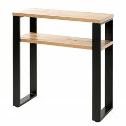 Red Living Konsolentisch Salcha - Metall - Eiche Dekor / Schwarz