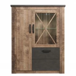 Trendteam Highboard Georgia - Dunkelgrau / Eiche Rustikal Dekor 11 Trendteam Highboard Georgia - Dunkelgrau / Eiche Rustikal Dekor -Wohnzimmermöbel boutique en ligne 1000300848 211015 12542200075 DETAILS P000000001000300848