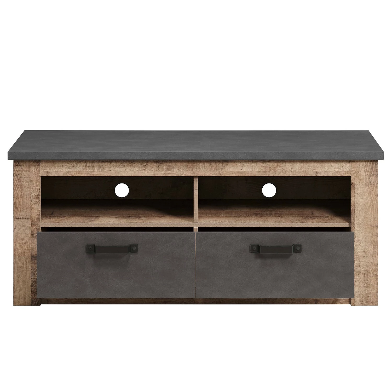 Trendteam Wohnwand Georgia (4-teilig) - Dunkelgrau / Eiche Rustikal Dekor 10 Trendteam Wohnwand Georgia (4-teilig) - Dunkelgrau / Eiche Rustikal Dekor – Bild 10