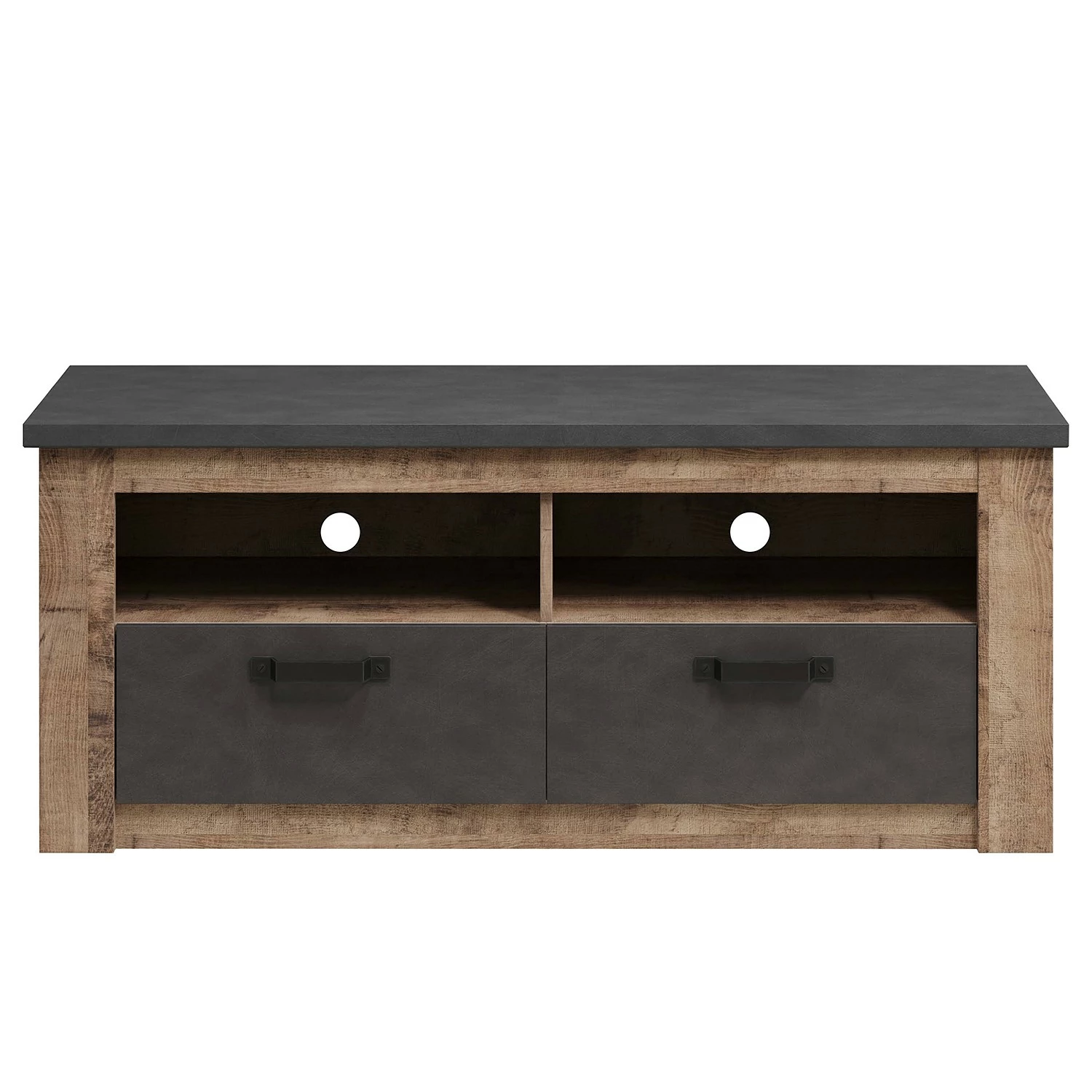 Trendteam Wohnwand Georgia (4-teilig) - Dunkelgrau / Eiche Rustikal Dekor 13 Trendteam Wohnwand Georgia (4-teilig) - Dunkelgrau / Eiche Rustikal Dekor – Bild 13