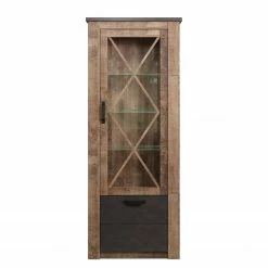 Trendteam Standvitrine Georgia - Dunkelgrau / Eiche Rustikal Dekor 11 Trendteam Standvitrine Georgia - Dunkelgrau / Eiche Rustikal Dekor -Wohnzimmermöbel boutique en ligne 1000300856 211015 125446000132 DETAILS P000000001000300856