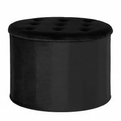 Loftscape Polsterhocker Latori - Samt - Schwarz